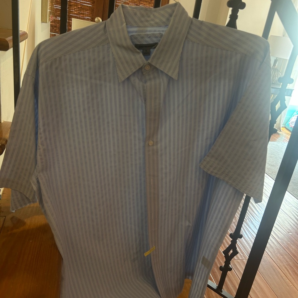 Johnston & Murphy Blue Casual Button Down Shirt